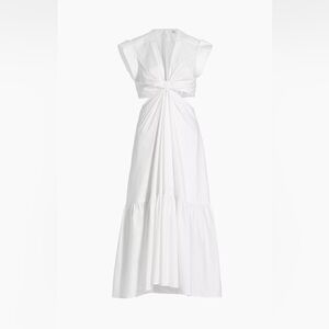 A.L.C. White Midi Dress with Twist Front